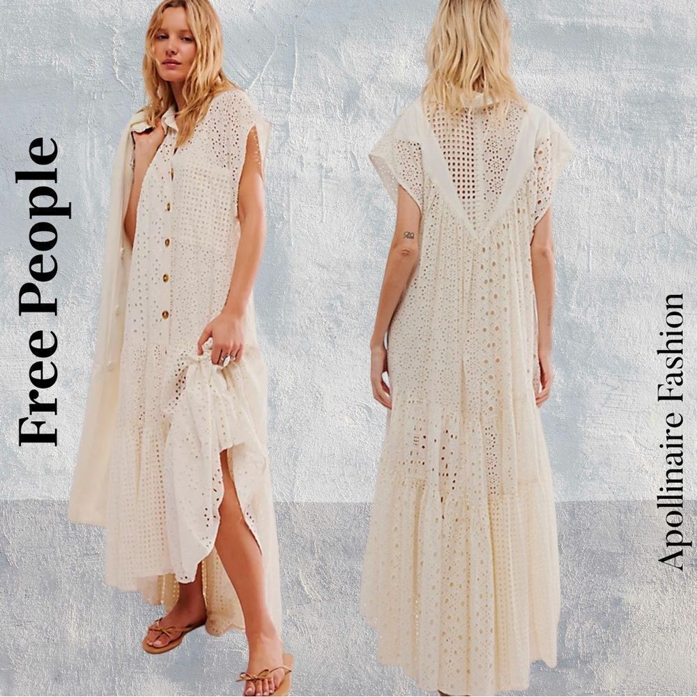 Free People Cream Maxi Dress